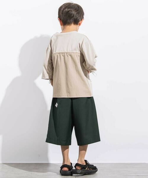 LIBERCORE par BEBE / リベルコア パル ベベ Tシャツ | 天竺リップストップ切り替えドロスト半袖Tシャツ親子お揃い(110~140cm) | 詳細15