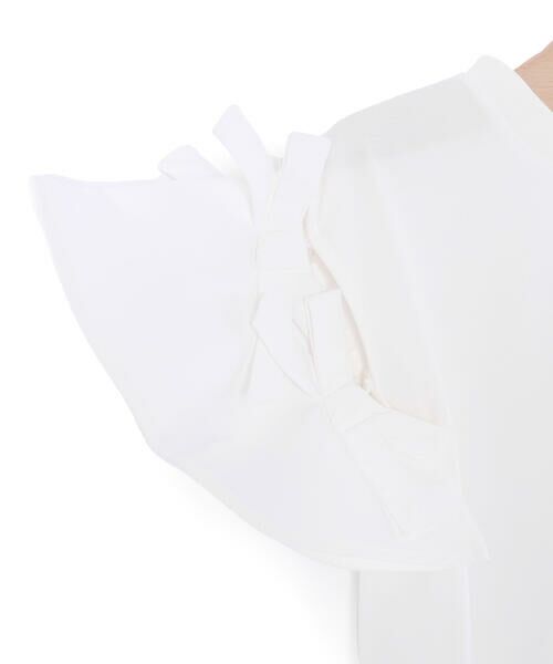 LIBERCORE par BEBE / リベルコア パル ベベ Tシャツ | リムーバブルリボンフレア袖スムースプルオーバー親子お揃い(110~140cm) | 詳細9