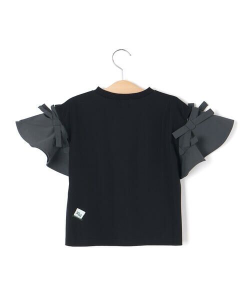 LIBERCORE par BEBE / リベルコア パル ベベ Tシャツ | リムーバブルリボンフレア袖スムースプルオーバー親子お揃い(110~140cm) | 詳細18