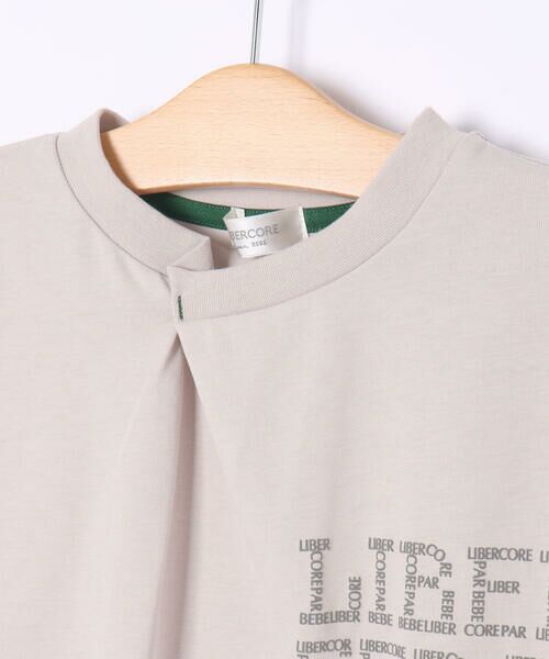 LIBERCORE par BEBE / リベルコア パル ベベ Tシャツ | フロントタックロゴプリント天竺半袖Tシャツ親子お揃い(110~140cm) | 詳細11