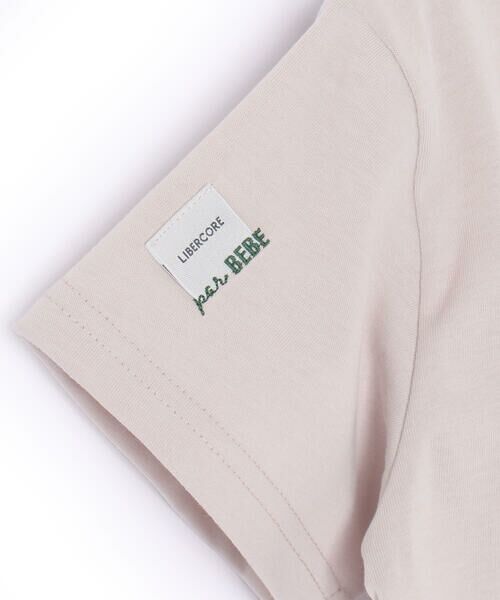 LIBERCORE par BEBE / リベルコア パル ベベ Tシャツ | フロントタックロゴプリント天竺半袖Tシャツ親子お揃い(110~140cm) | 詳細14
