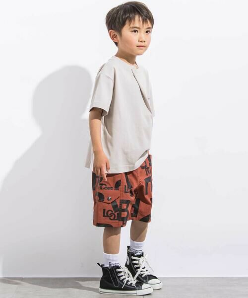 LIBERCORE par BEBE / リベルコア パル ベベ Tシャツ | フロントタックロゴプリント天竺半袖Tシャツ親子お揃い(110~140cm) | 詳細6