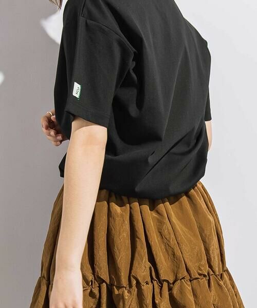 LIBERCORE par BEBE / リベルコア パル ベベ ミニ丈・ひざ丈ワンピース | (ペチコート付)ポンチ+メタリックボイルスカートドッキング半袖ワンピース親子お揃い大人(140~160cm) | 詳細5