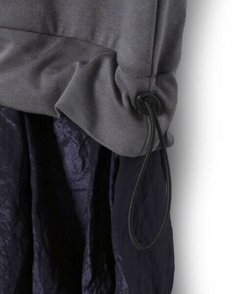 LIBERCORE par BEBE / リベルコア パル ベベ ミニ丈・ひざ丈ワンピース | (ペチコート付)ポンチ+メタリックボイルスカートドッキング半袖ワンピース親子お揃い大人(140~160cm) | 詳細18