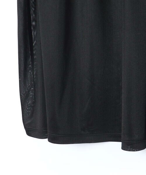 LIBERCORE par BEBE / リベルコア パル ベベ ミニ丈・ひざ丈ワンピース | (ペチコート付)ポンチ+メタリックボイルスカートドッキング半袖ワンピース親子お揃い大人(140~160cm) | 詳細25