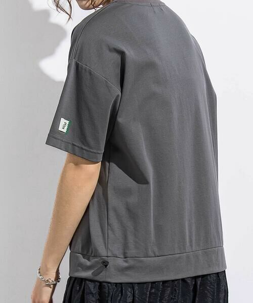 LIBERCORE par BEBE / リベルコア パル ベベ ミニ丈・ひざ丈ワンピース | (ペチコート付)ポンチ+メタリックボイルスカートドッキング半袖ワンピース親子お揃い大人(140~160cm) | 詳細11