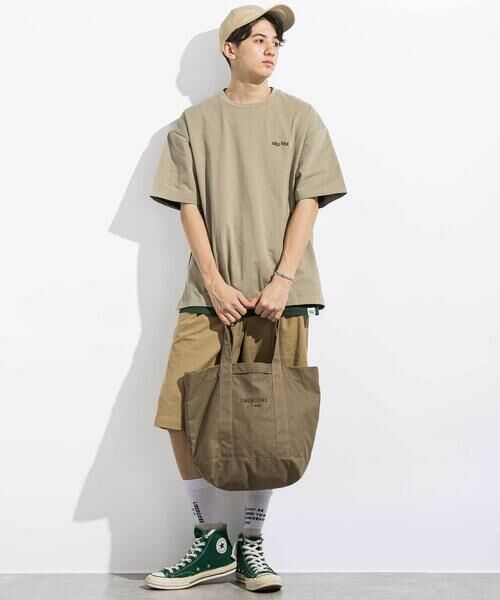 LIBERCORE par BEBE / リベルコア パル ベベ Tシャツ | 【トラベルポーチ付き】天竺スリット入りTシャツ2枚セット親子お揃い大人(140~175cm) | 詳細1