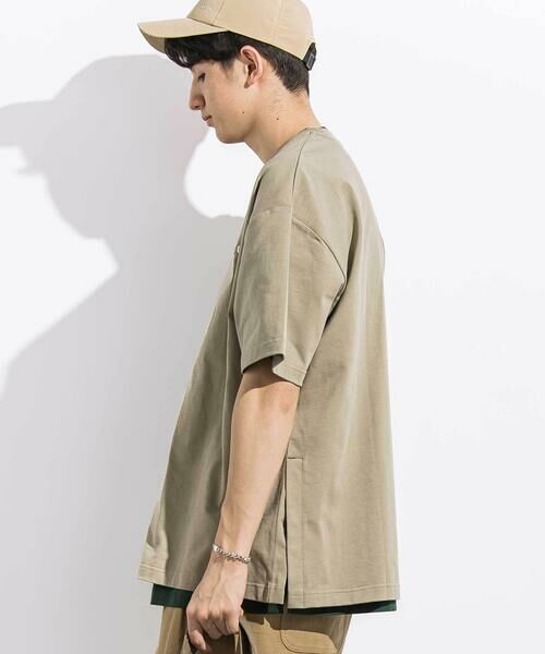 LIBERCORE par BEBE / リベルコア パル ベベ Tシャツ | 【トラベルポーチ付き】天竺スリット入りTシャツ2枚セット親子お揃い大人(140~175cm) | 詳細4