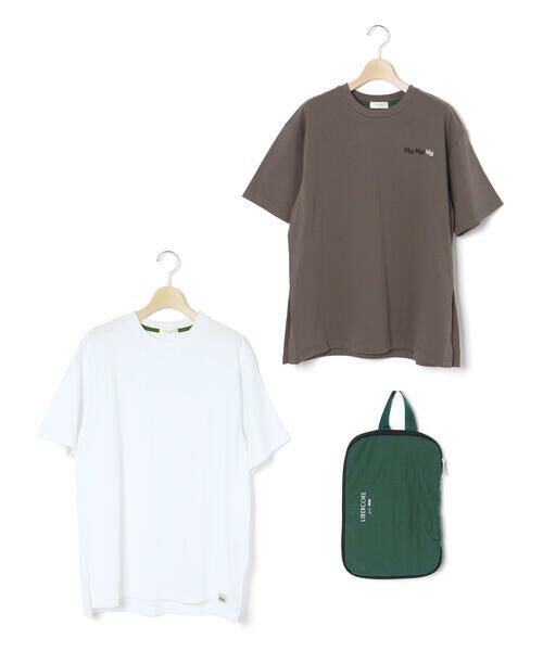 LIBERCORE par BEBE / リベルコア パル ベベ Tシャツ | 【トラベルポーチ付き】天竺スリット入りTシャツ2枚セット親子お揃い大人(140~175cm) | 詳細13