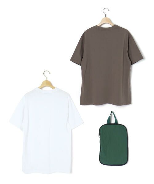 LIBERCORE par BEBE / リベルコア パル ベベ Tシャツ | 【トラベルポーチ付き】天竺スリット入りTシャツ2枚セット親子お揃い大人(140~175cm) | 詳細14