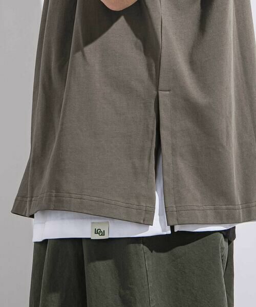 LIBERCORE par BEBE / リベルコア パル ベベ Tシャツ | 【トラベルポーチ付き】天竺スリット入りTシャツ2枚セット親子お揃い大人(140~175cm) | 詳細11