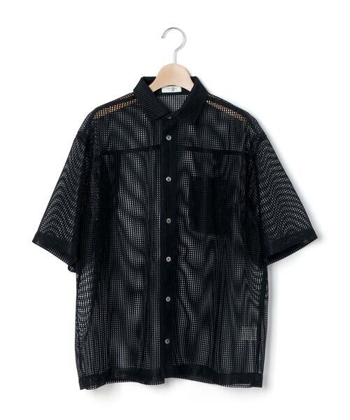 LIBERCORE par BEBE / リベルコア パル ベベ シャツ・ブラウス | ラッセルメッシュ半袖オーバーシャツ親子お揃い大人(140~175cm) | 詳細6