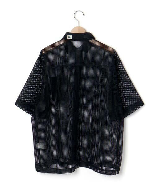 LIBERCORE par BEBE / リベルコア パル ベベ シャツ・ブラウス | ラッセルメッシュ半袖オーバーシャツ親子お揃い大人(140~175cm) | 詳細7