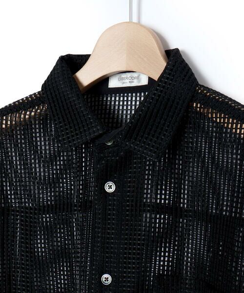 LIBERCORE par BEBE / リベルコア パル ベベ シャツ・ブラウス | ラッセルメッシュ半袖オーバーシャツ親子お揃い大人(140~175cm) | 詳細8