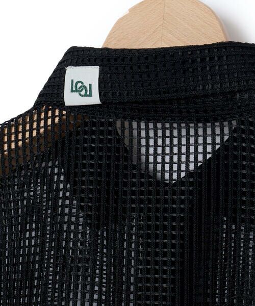 LIBERCORE par BEBE / リベルコア パル ベベ シャツ・ブラウス | ラッセルメッシュ半袖オーバーシャツ親子お揃い大人(140~175cm) | 詳細9