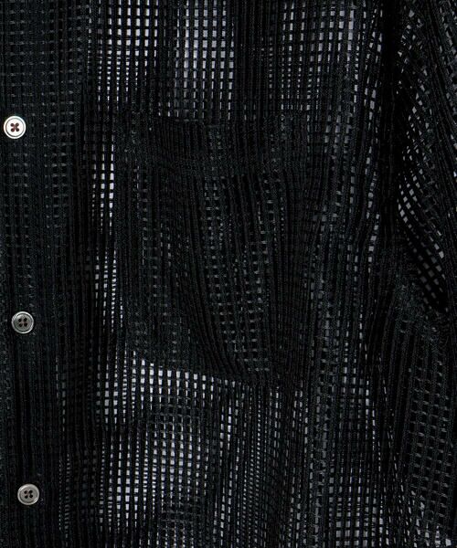 LIBERCORE par BEBE / リベルコア パル ベベ シャツ・ブラウス | ラッセルメッシュ半袖オーバーシャツ親子お揃い大人(140~175cm) | 詳細10