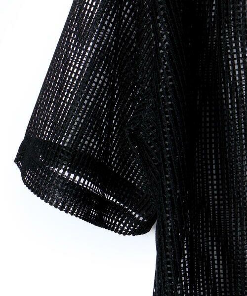 LIBERCORE par BEBE / リベルコア パル ベベ シャツ・ブラウス | ラッセルメッシュ半袖オーバーシャツ親子お揃い大人(140~175cm) | 詳細11