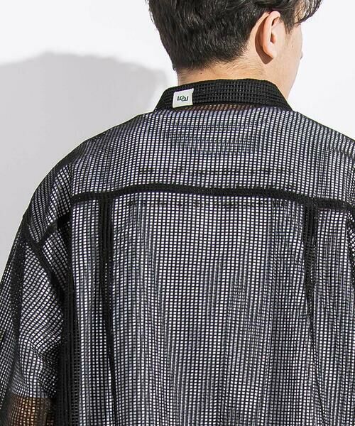 LIBERCORE par BEBE / リベルコア パル ベベ シャツ・ブラウス | ラッセルメッシュ半袖オーバーシャツ親子お揃い大人(140~175cm) | 詳細3