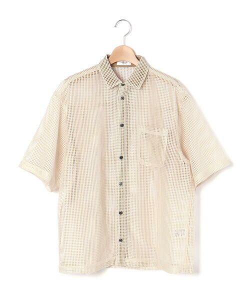 LIBERCORE par BEBE / リベルコア パル ベベ シャツ・ブラウス | ラッセルメッシュ半袖オーバーシャツ親子お揃い大人(140~175cm) | 詳細22