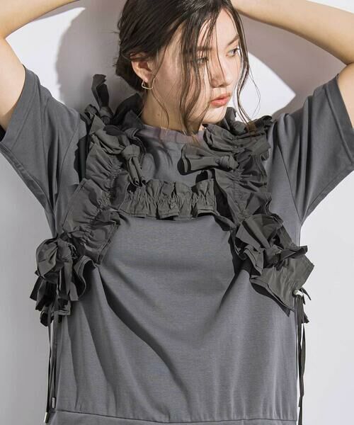 LIBERCORE par BEBE / リベルコア パル ベベ ベルト・サスペンダー | リボン付きマットタフタハーネス親子お揃い（グレー）