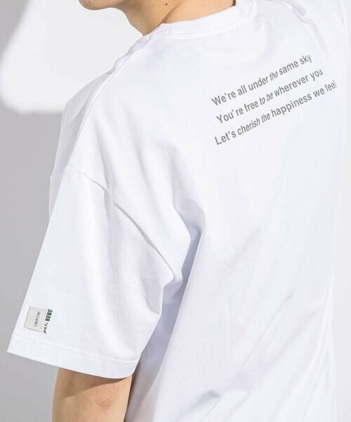 LIBERCORE par BEBE / リベルコア パル ベベ Tシャツ | ヘビーオンス天竺ラバープリント半袖Tシャツ親子お揃い大人(140~175cm) | 詳細5