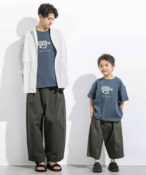 LIBERCORE par BEBE / リベルコア パル ベベ Tシャツ | ヘビーオンス天竺ラバープリント半袖Tシャツ親子お揃い大人(140~175cm) | 詳細22