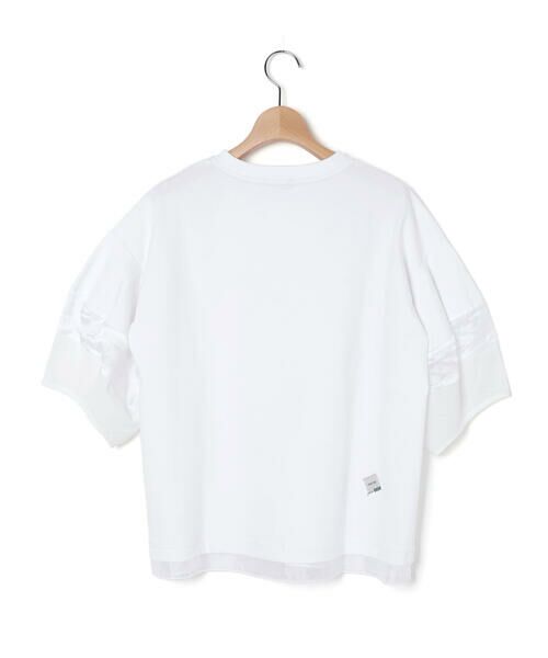 LIBERCORE par BEBE / リベルコア パル ベベ Tシャツ | ポンチシアー切り替えポワン袖Tシャツ親子お揃い大人(140~160cm) | 詳細7