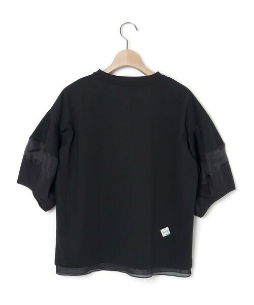 LIBERCORE par BEBE / リベルコア パル ベベ Tシャツ | ポンチシアー切り替えポワン袖Tシャツ親子お揃い大人(140~160cm) | 詳細9