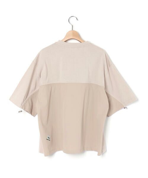 LIBERCORE par BEBE / リベルコア パル ベベ Tシャツ | 天竺リップストップ切り替えドロスト半袖Tシャツ親子お揃い大人(140~175cm) | 詳細12