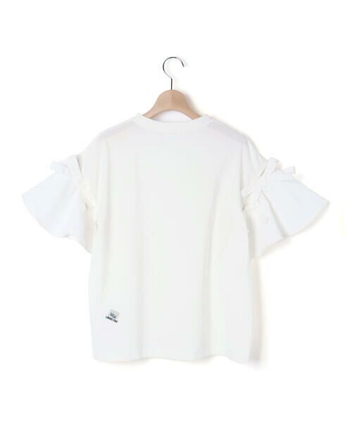LIBERCORE par BEBE / リベルコア パル ベベ Tシャツ | リムーバブルリボンフレア袖スムース半袖Tシャツ親子お揃い大人(140~160cm) | 詳細7