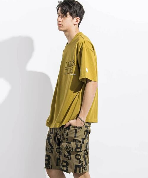 LIBERCORE par BEBE / リベルコア パル ベベ Tシャツ | フロントタックロゴプリント天竺半袖Tシャツ親子お揃い大人(140~175cm) | 詳細4
