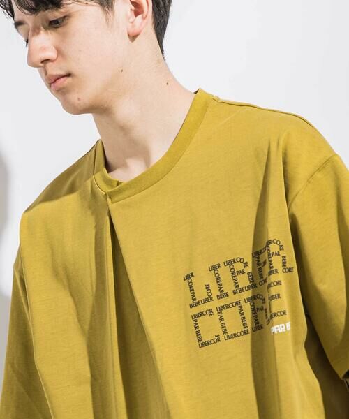 LIBERCORE par BEBE / リベルコア パル ベベ Tシャツ | フロントタックロゴプリント天竺半袖Tシャツ親子お揃い大人(140~175cm) | 詳細5