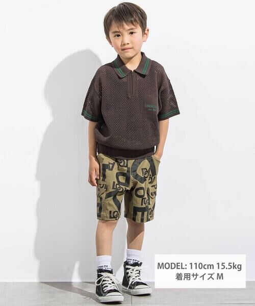 LIBERCORE par BEBE / リベルコア パル ベベ ポロシャツ | メッシュサマーコットンニットZIPポロシャツ親子お揃い(110~140cm) | 詳細12