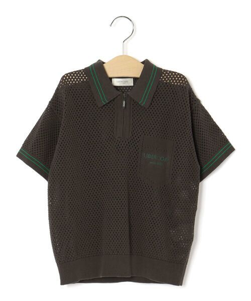 LIBERCORE par BEBE / リベルコア パル ベベ ポロシャツ | メッシュサマーコットンニットZIPポロシャツ親子お揃い(110~140cm) | 詳細14