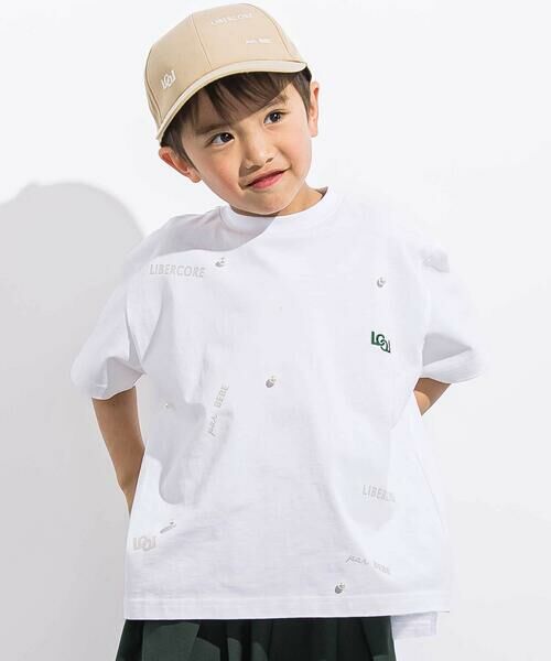 LIBERCORE par BEBE / リベルコア パル ベベ Tシャツ | ヘビーオンスパールモチーフ天竺半袖Tシャツ親子お揃い(110~140cm) | 詳細5