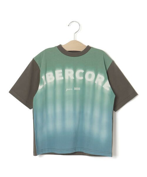 LIBERCORE par BEBE / リベルコア パル ベベ Tシャツ | ヘビーオンスグラデーショングラフィックロゴ天竺半袖Tシャツ親子お揃い(110~140cm) | 詳細4