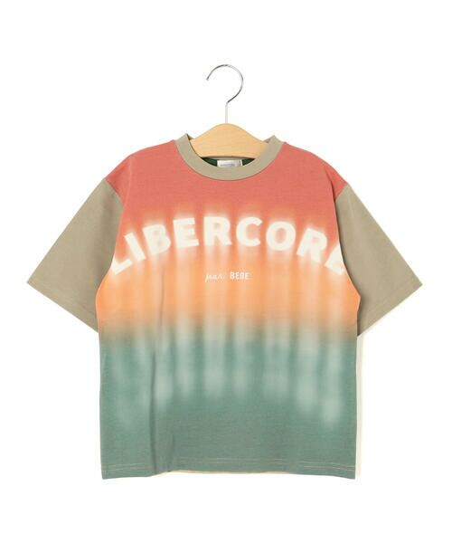 LIBERCORE par BEBE / リベルコア パル ベベ Tシャツ | ヘビーオンスグラデーショングラフィックロゴ天竺半袖Tシャツ親子お揃い(110~140cm) | 詳細10