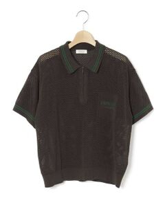 LIBERCORE par BEBE / リベルコア パル ベベ ポロシャツ | メッシュサマーコットンニットZIPポロシャツ親子お揃い大人(140~160cm)