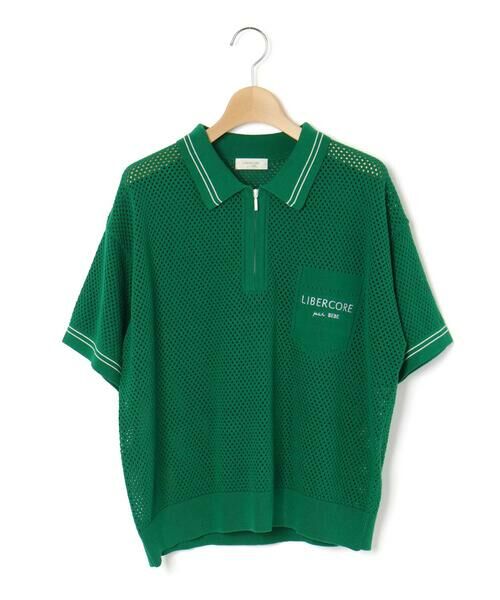 LIBERCORE par BEBE / リベルコア パル ベベ ポロシャツ | メッシュサマーコットンニットZIPポロシャツ親子お揃い大人(140~160cm) | 詳細5