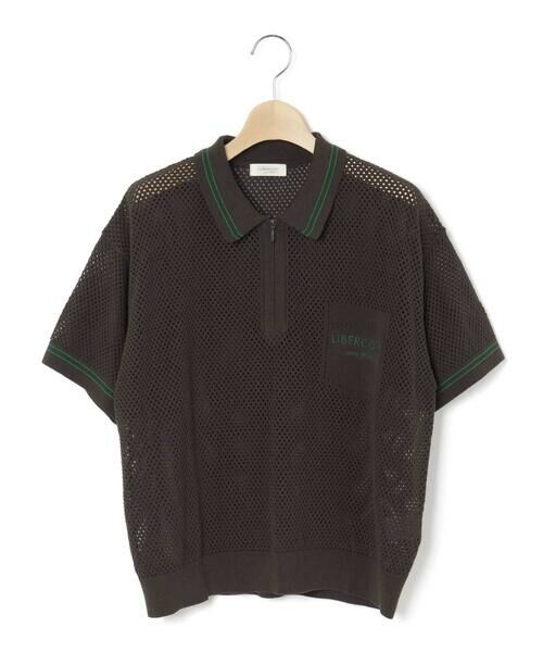 LIBERCORE par BEBE / リベルコア パル ベベ ポロシャツ | メッシュサマーコットンニットZIPポロシャツ親子お揃い大人(140~160cm) | 詳細7