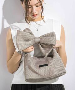 LIBERCORE par BEBE / リベルコア パル ベベ ショルダーバッグ | ボンディングメッシュBIGリボンショルダーバッグ