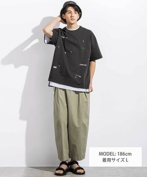 LIBERCORE par BEBE / リベルコア パル ベベ Tシャツ | ヘビーオンスパールモチーフ天竺半袖Tシャツ親子お揃い大人(140~175cm) | 詳細14