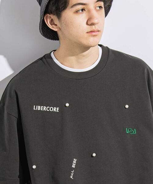 LIBERCORE par BEBE / リベルコア パル ベベ Tシャツ | ヘビーオンスパールモチーフ天竺半袖Tシャツ親子お揃い大人(140~175cm) | 詳細15