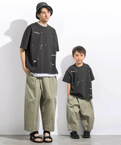 LIBERCORE par BEBE / リベルコア パル ベベ Tシャツ | ヘビーオンスパールモチーフ天竺半袖Tシャツ親子お揃い大人(140~175cm) | 詳細16