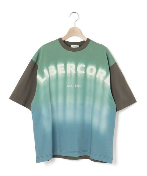 LIBERCORE par BEBE / リベルコア パル ベベ Tシャツ | ヘビーオンスグラデーショングラフィックロゴ天竺半袖Tシャツ親子お揃い大人(140~175cm) | 詳細4