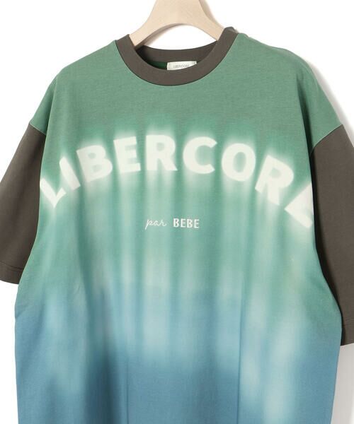LIBERCORE par BEBE / リベルコア パル ベベ Tシャツ | ヘビーオンスグラデーショングラフィックロゴ天竺半袖Tシャツ親子お揃い大人(140~175cm) | 詳細7