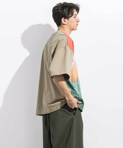 LIBERCORE par BEBE / リベルコア パル ベベ Tシャツ | ヘビーオンスグラデーショングラフィックロゴ天竺半袖Tシャツ親子お揃い大人(140~175cm) | 詳細14