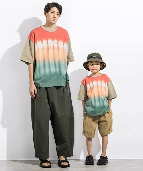 LIBERCORE par BEBE / リベルコア パル ベベ Tシャツ | ヘビーオンスグラデーショングラフィックロゴ天竺半袖Tシャツ親子お揃い大人(140~175cm) | 詳細16