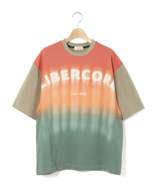 LIBERCORE par BEBE / リベルコア パル ベベ Tシャツ | ヘビーオンスグラデーショングラフィックロゴ天竺半袖Tシャツ親子お揃い大人(140~175cm) | 詳細17