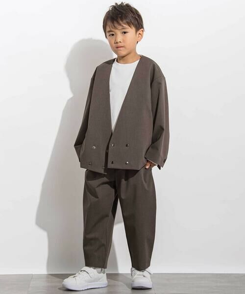 LIBERCORE par BEBE / リベルコア パル ベベ スラックス・ドレスパンツ | サージリラックスバレルロングパンツ 親子お揃い(110~140cm) | 詳細4